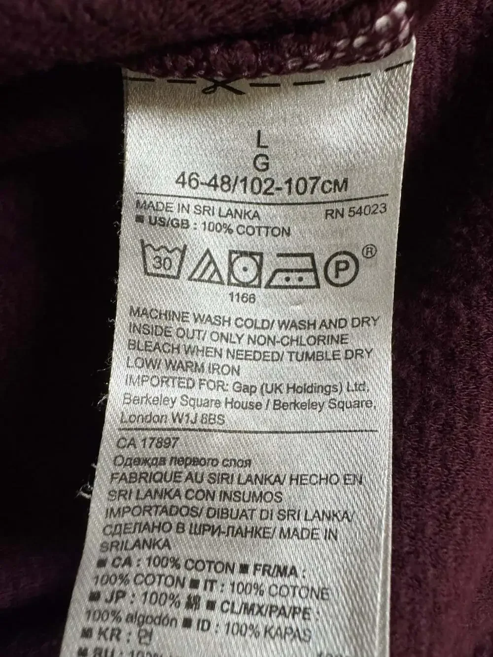 Banana Republic Men’s L Burgundy Long Sleeve Solid Henley Knit T-Shirt Button